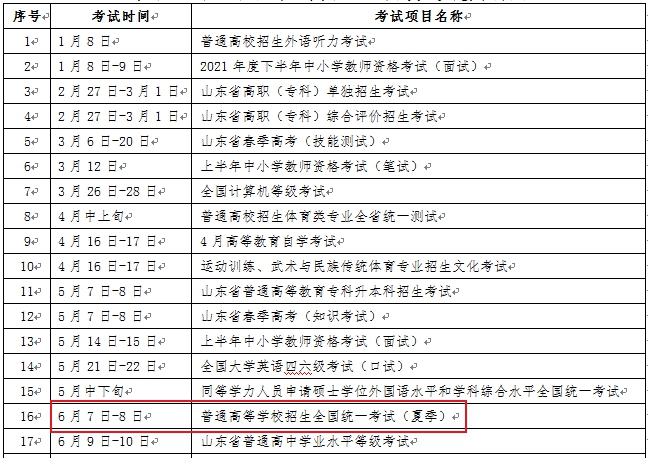 2022年内蒙古高考时间安排,内蒙古高考时间2022具体时间表