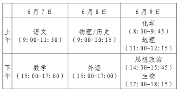 2022年湖北高考时间安排,湖北高考时间2022具体时间表