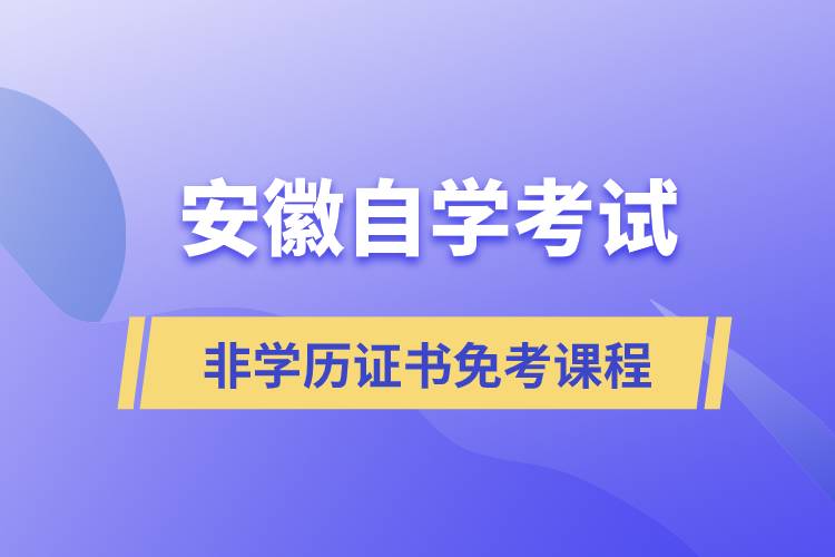 安徽自学考试非学历证书能免考哪些课程.jpg